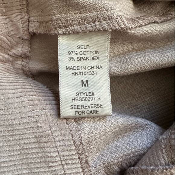 Charlotte Russe Beige Corduroy Button Front Patch Pickets Mini Skirt Medium NEW - Picture 9 of 10